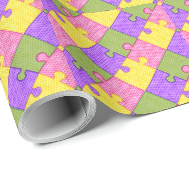 Puzzle Pieces Wrapping Paper (Roll Corner)