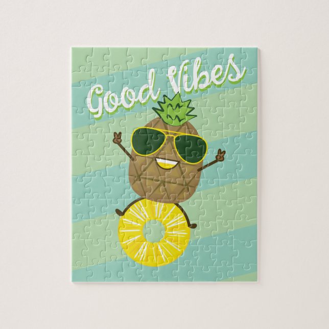 Puzzle | Pineapple Character Good Vibes (Vertical)