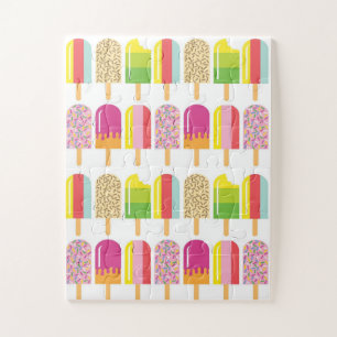 Puzzle - Pink, Green & Yellow Ice Lollies
