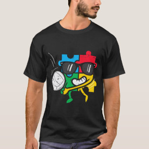 Puzzle Playing Volleyball Autism Awareness Boys T-Shirt