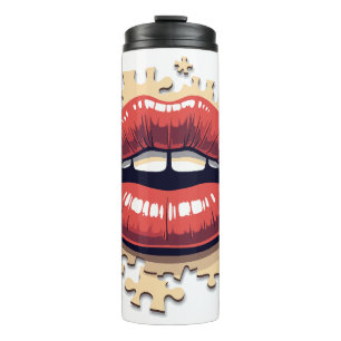 Puzzle Pop Lips Thermal Tumbler