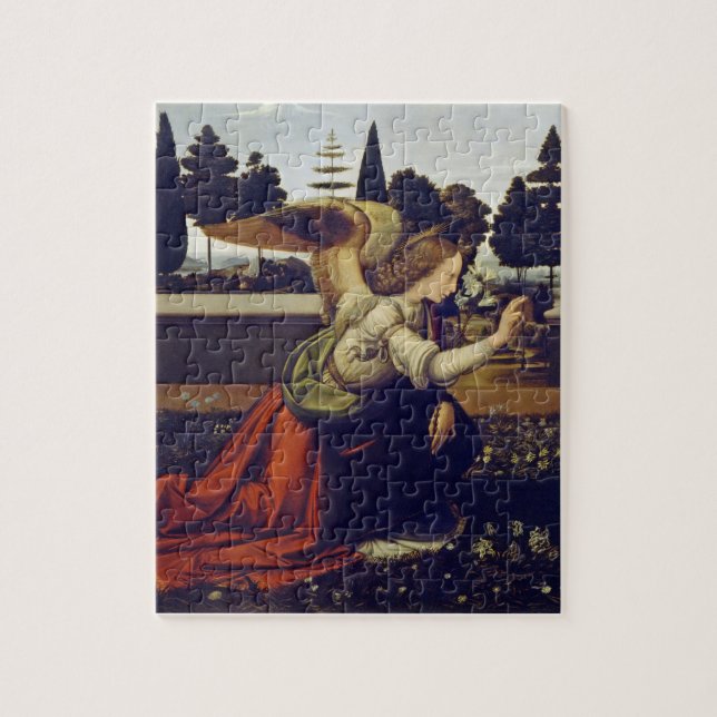 Puzzle Printable | Da Vinci The The Annunciation (Vertical)