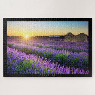 Puzzle PROVENCE - Champs de lavandes au coucher de