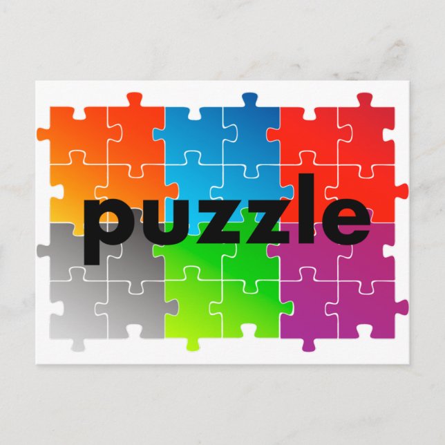 puzzle Puzzle Postcard (Front)