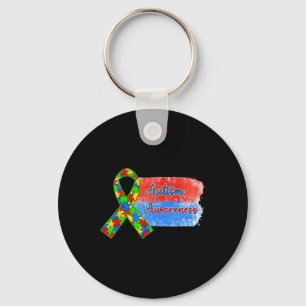 Puzzle Ribbon World Autism Awareness Day 2025 Supp Key Ring