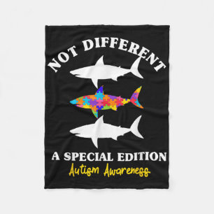 Puzzle Shark Autism Awareness Autistic Autism Moms Fleece Blanket