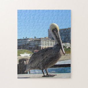 Puzzle - Single Pelican on the Pier