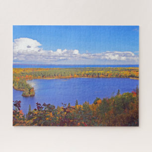 Puzzle/ SPECTACLE LAKE, MICHIGAN IN AUTUMN Jigsaw Puzzle