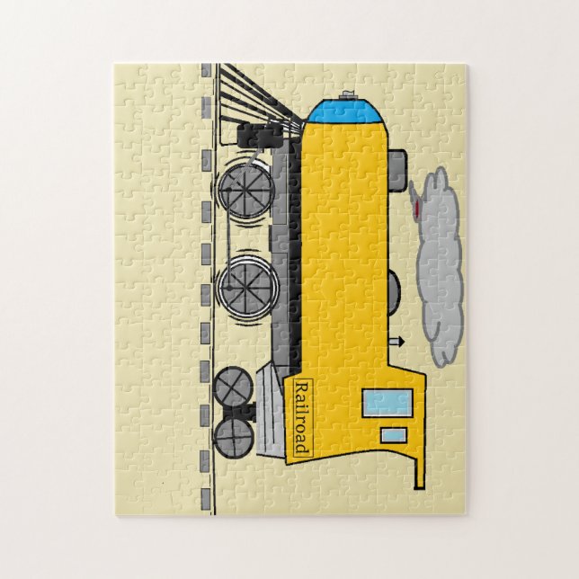 Puzzle, steam engine jigsaw puzzle (Vertical)