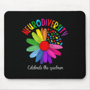 Puzzle Sunflower Embrace Neurodiversity Spectrum A Mouse Pad