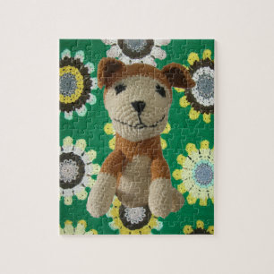 Puzzle - Toy Dog and Daisies
