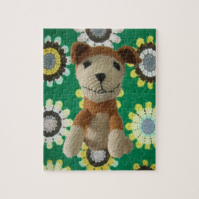 Puzzle - Toy Dog and Daisies (Vertical)