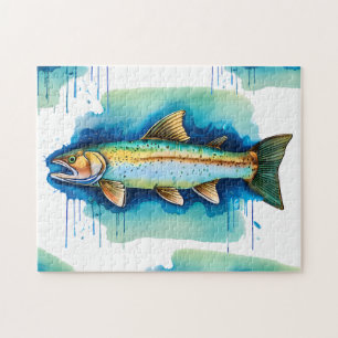 Puzzle - Watercolor Series: Trout/Salmon