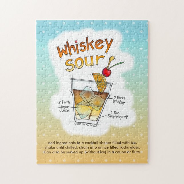 PUZZLE - WHISKEY SOUR RECIPE COCKTAIL ART (Vertical)