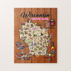 Puzzle -Wisconsin Supper Club Map