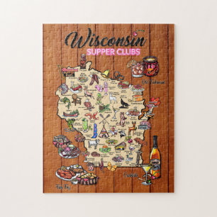 Puzzle -Wisconsin Supper Club Map
