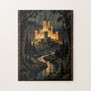  puzzle with a picture of a fairy-tale castle 