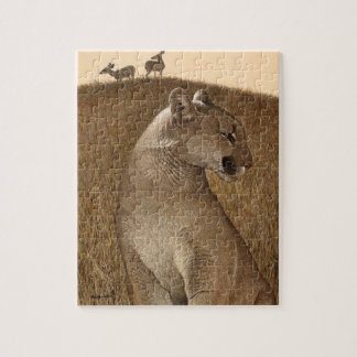 Puzzle with Cougar & Mule Deer "NATURAL ORDER