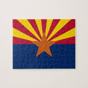 Puzzle with Flag of Arizona State