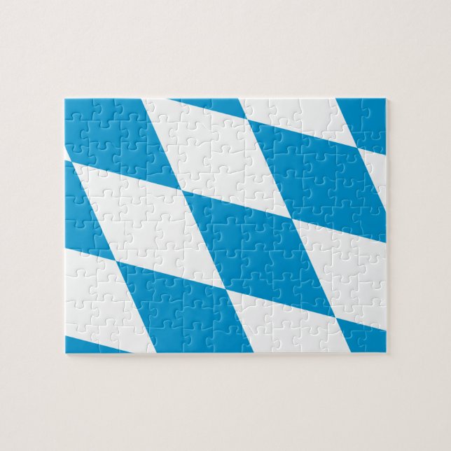 Puzzle with Flag of Bavaria (Horizontal)