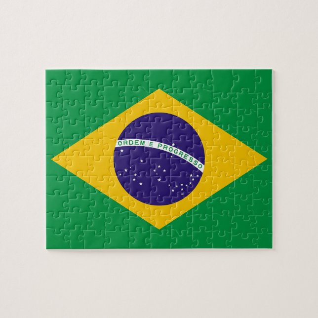 Puzzle with Flag of Brazil (Horizontal)