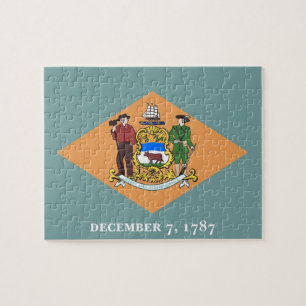 Puzzle with Flag of Delaware State