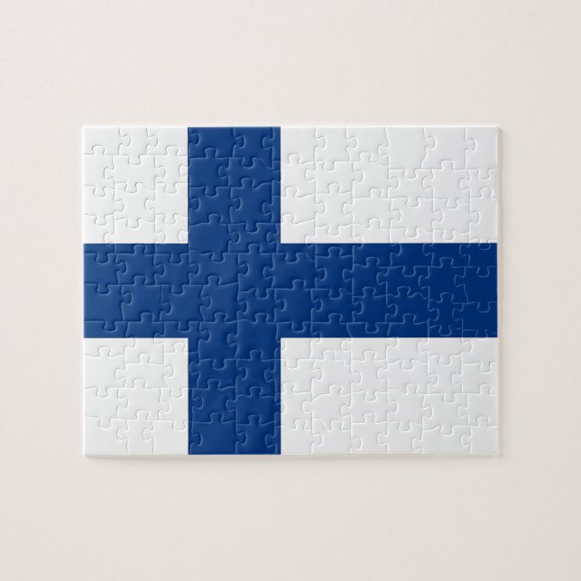 Puzzle with Flag of Finland (Horizontal)