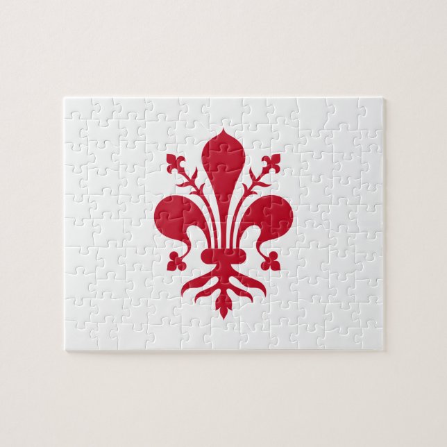 Puzzle with Flag of Florence, Tuscany (Horizontal)