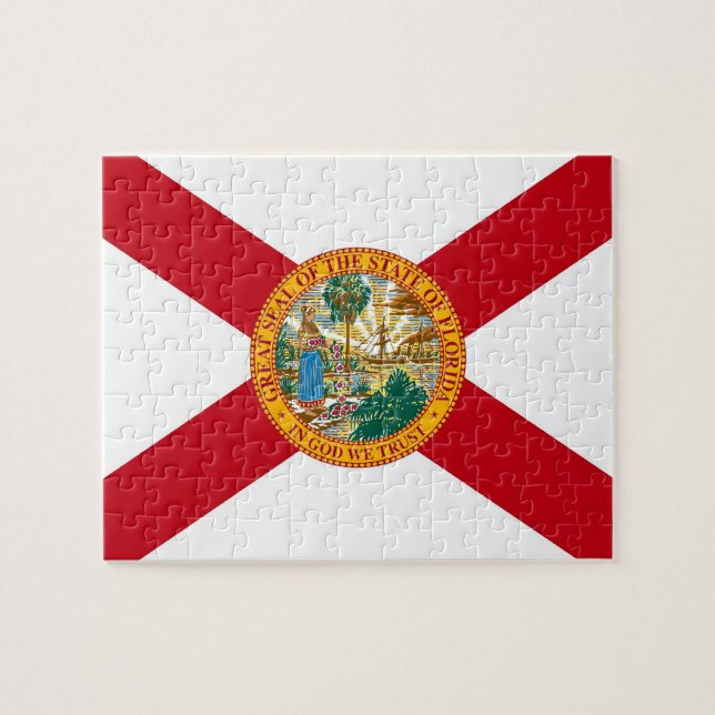 Puzzle with Flag of Florida State (Horizontal)