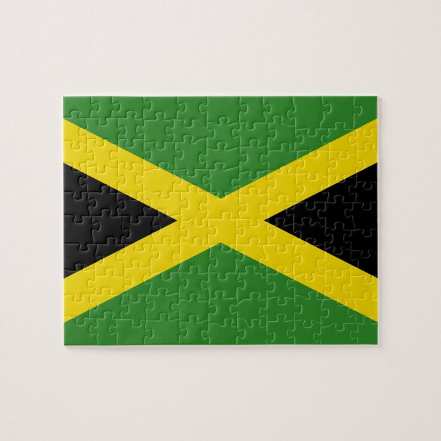 Puzzle with Flag of Jamaica (Horizontal)