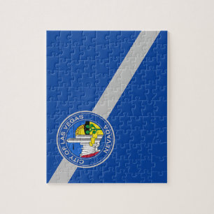 Puzzle with Flag of Las Vegas City