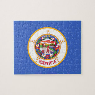 Puzzle with Flag of Minnesota State