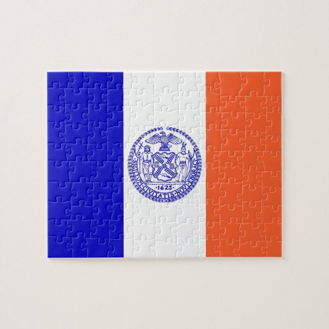 Puzzle with Flag of New York City (Horizontal)