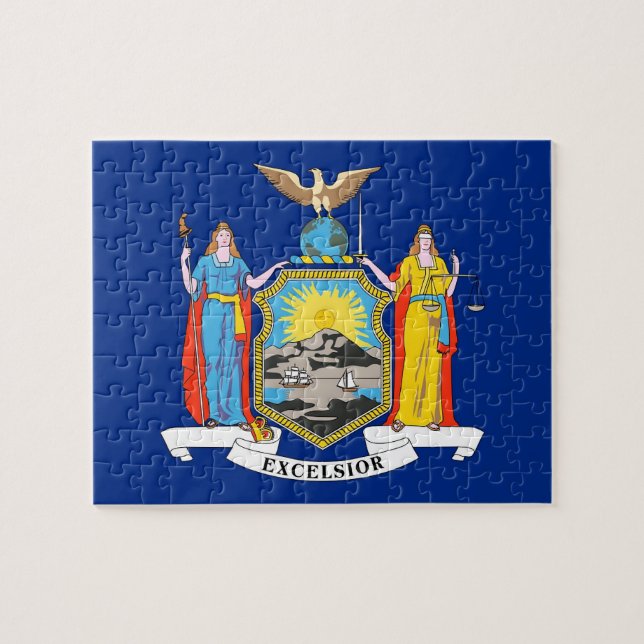 Puzzle with Flag of New York State (Horizontal)