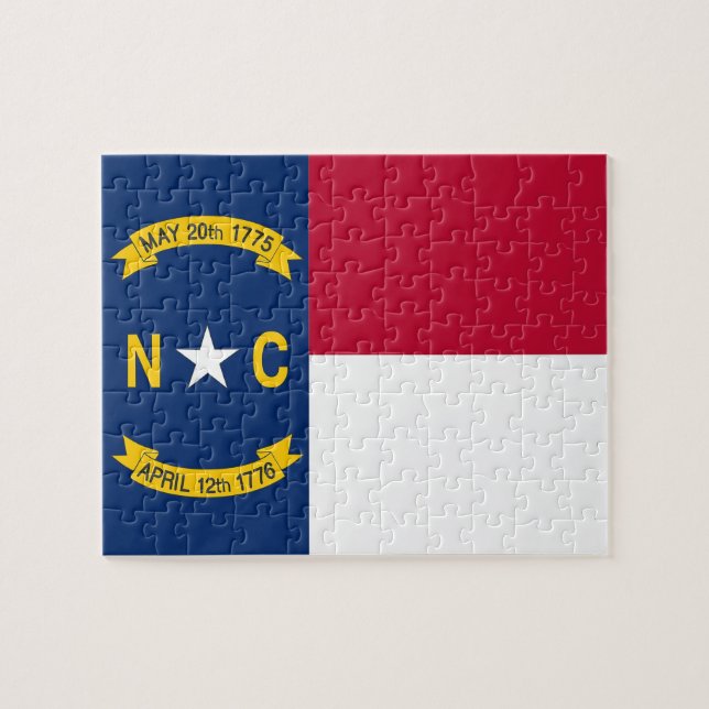Puzzle with Flag of North Carolina State (Horizontal)