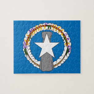 Puzzle with Flag of Northern Mariana Islands