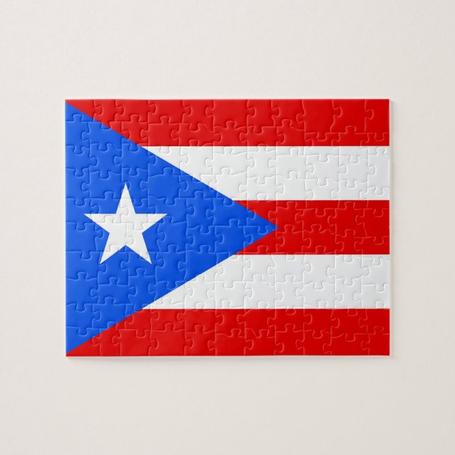 Puzzle with Flag of Puerto Rico State (Horizontal)