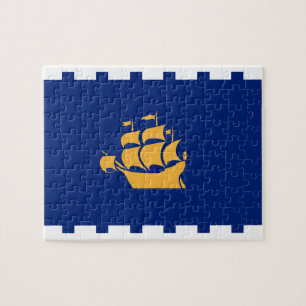 Puzzle with Flag of Quebec City, Canada