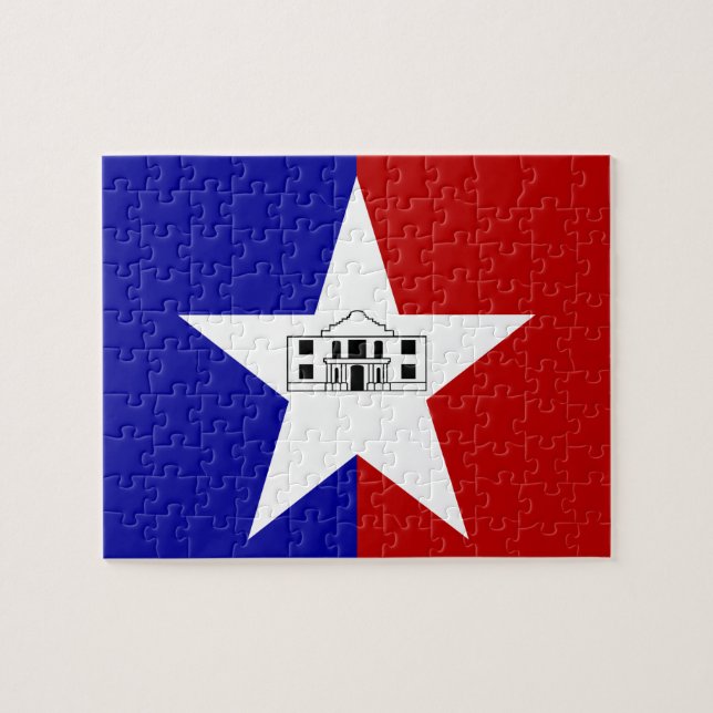 Puzzle with Flag of San Antonio City (Horizontal)