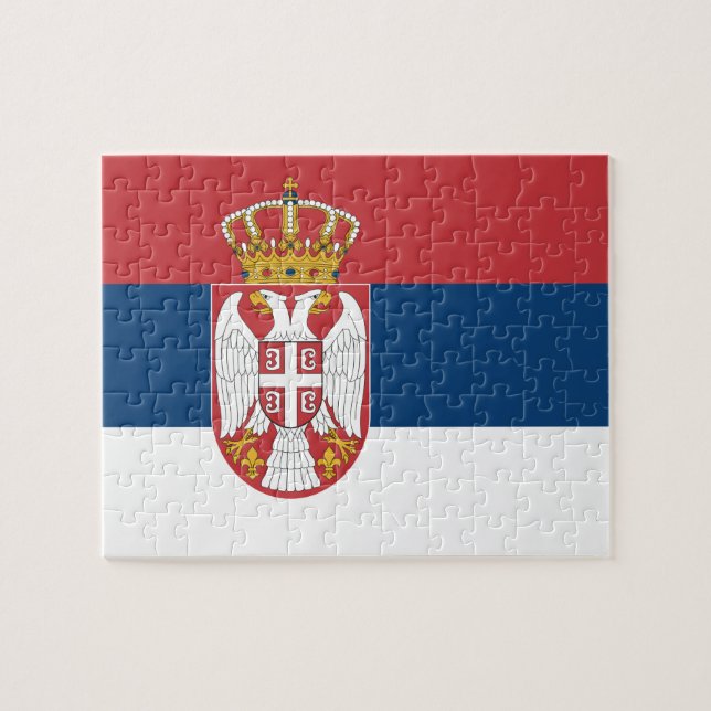 Puzzle with Flag of Serbia (Horizontal)