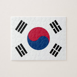 Puzzle with Flag of South Korea
