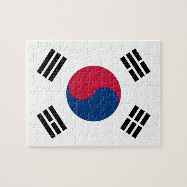 Puzzle with Flag of South Korea (Horizontal)
