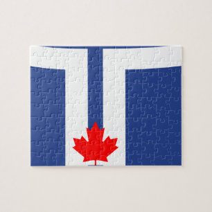 Puzzle with Flag of Toronto, Ontario