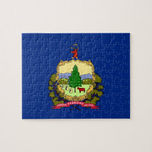 Puzzle with Flag of Vermont State