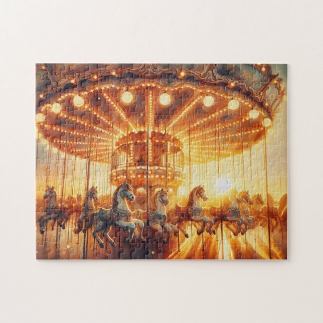 puzzle with giftbox vintage carousel (Horizontal)