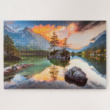 puzzle with  Hintersee Lake, Bavaria, Germany