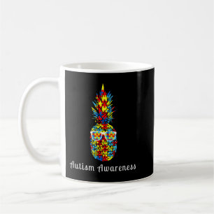 Puzzle with Pineapple graphic for April, The Autis Coffee Mug