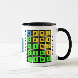 Puzzle WORD GAME DINK Pickleball MONOGRAM Mug
