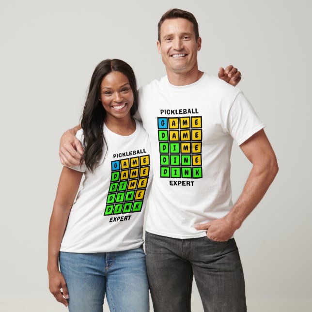 Puzzle WORD GAME DINK Pickleball T-Shirt (Unisex)