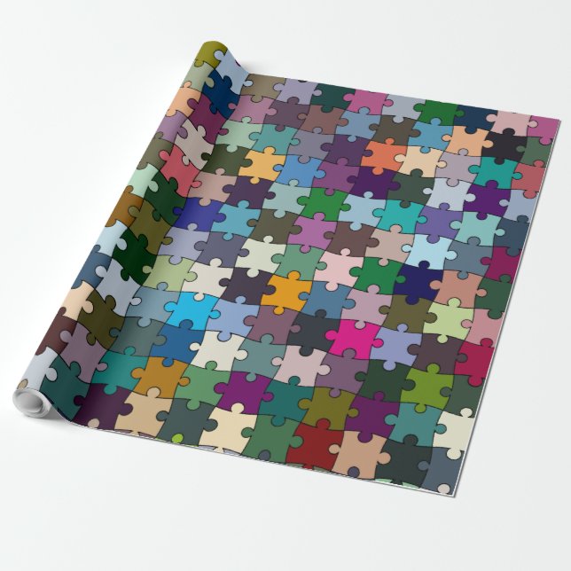 Puzzle Wrapping Paper (Unrolled)